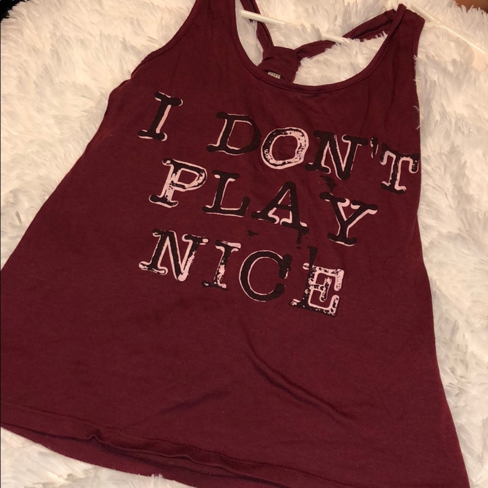 Burgundy RacerBack Top - Picture 2 of 5
